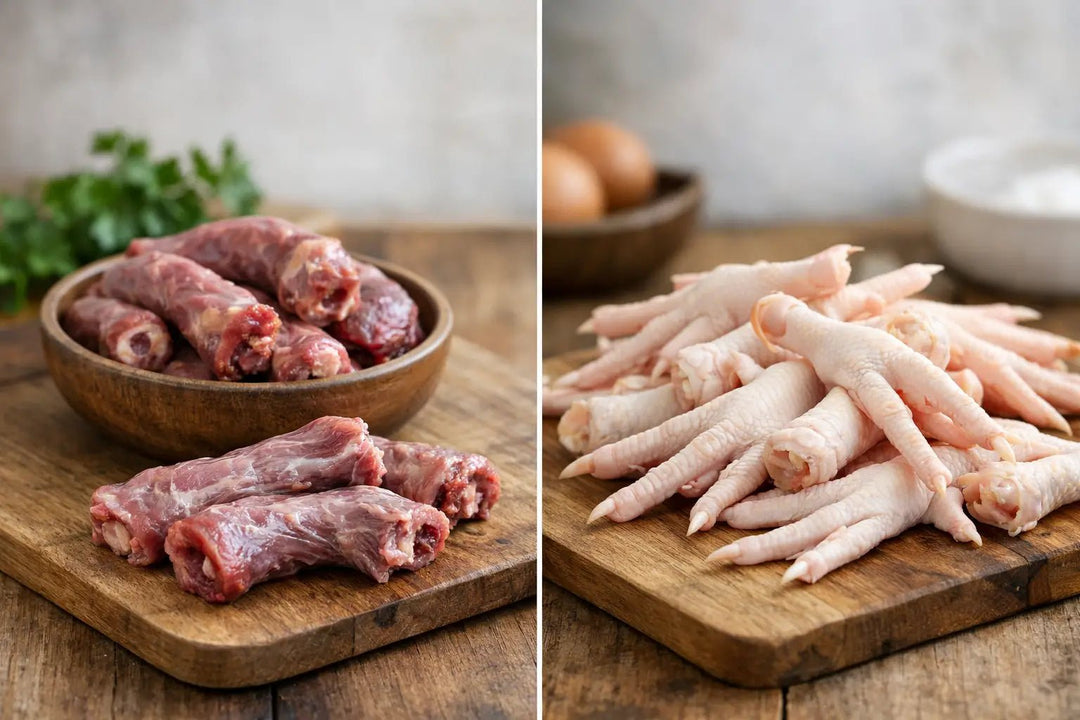 Duck Necks vs Chicken Feet for Dogs