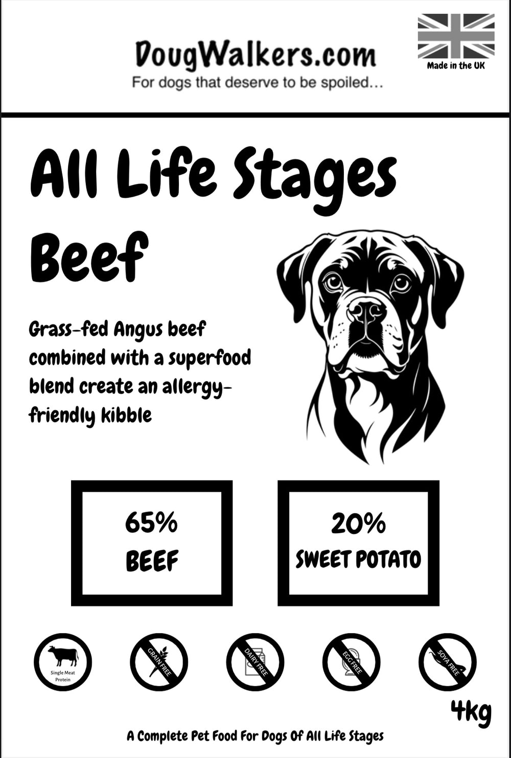 Deluxe Grass Fed Beef (65% Beef) 4kg