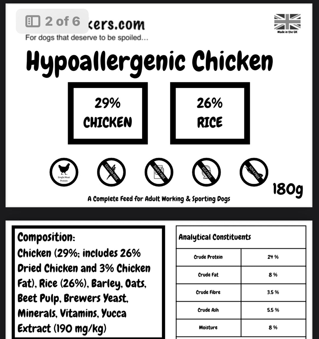 Hypoallergenic Chicken (29% Chicken) 4kg