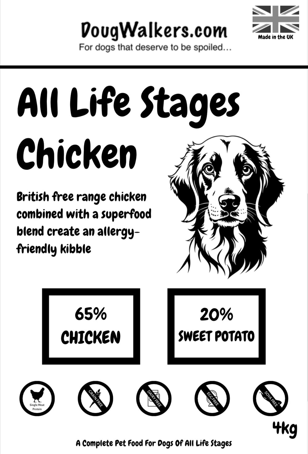 Deluxe Free Range Chicken (65% Chicken) 4kg