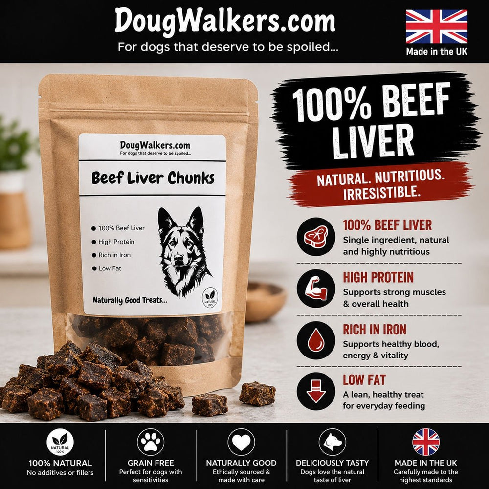 Beef Liver Chunks for Dogs UK – Natural Training Treats - Doug Walkers