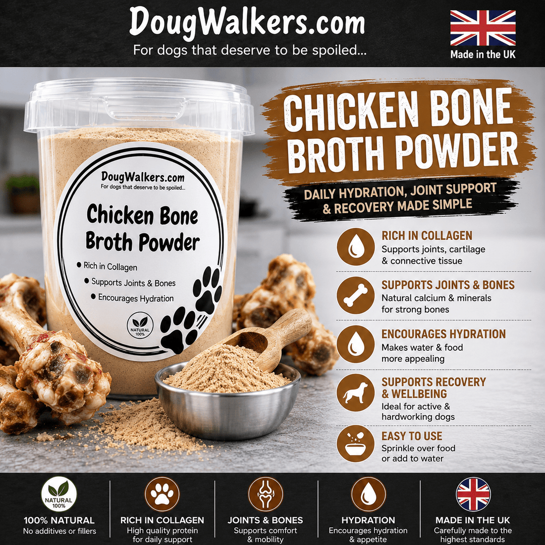 Chicken Bone Broth for Dogs UK – Joint & Gut Support - Doug Walkers
