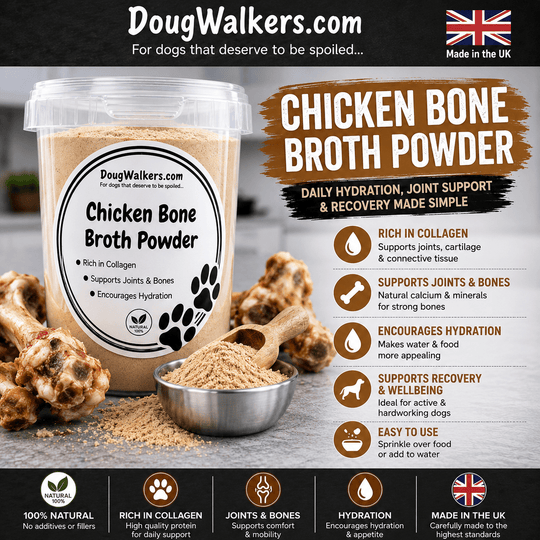 Chicken Bone Broth for Dogs UK – Joint & Gut Support - Doug Walkers