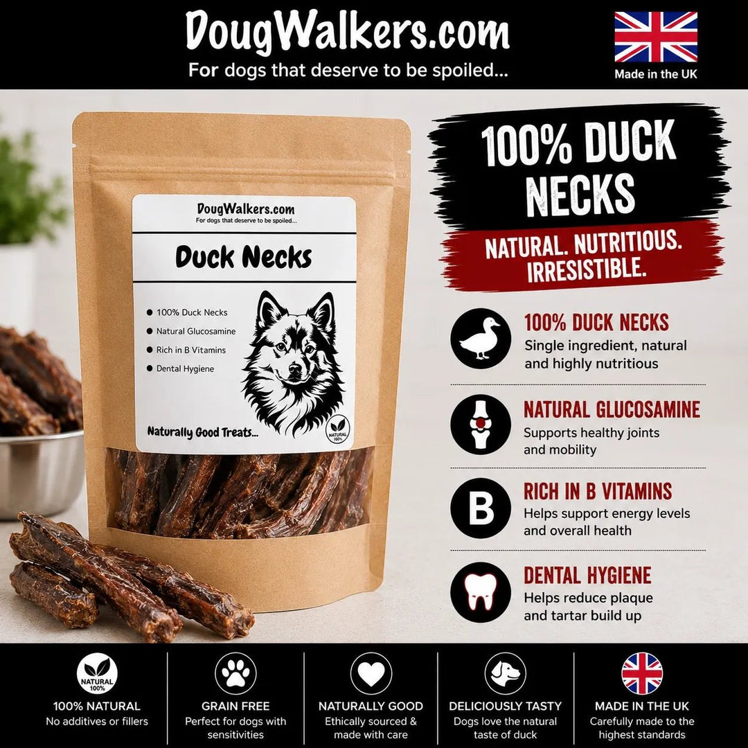 Duck Necks for Dogs UK – Crunchy Natural Dental Chew - Doug Walkers