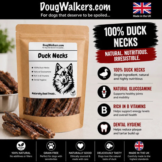 Duck Necks for Dogs UK – Crunchy Natural Dental Chew - Doug Walkers
