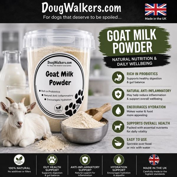 Goat Milk Powder for Dogs UK – Digestive & Probiotic Support - Doug Walkers