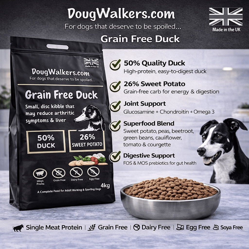 Grain Free Duck Dog Food UK - 4kg - Doug Walkers