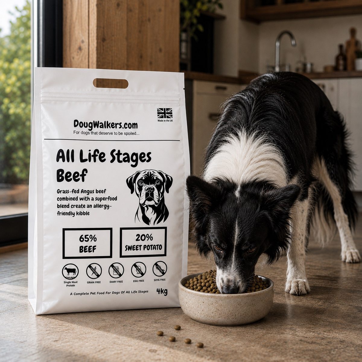 Grass-Fed Angus Beef Grain-Free Dry Dog Food UK - Doug Walkers