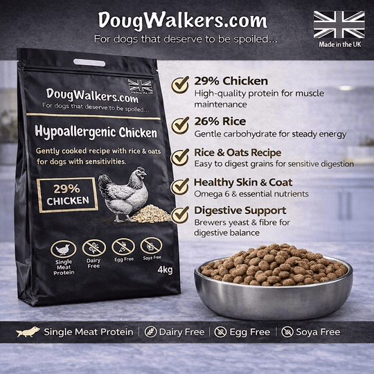 Hypoallergenic Chicken Dog Food UK - 4kg - Doug Walkers