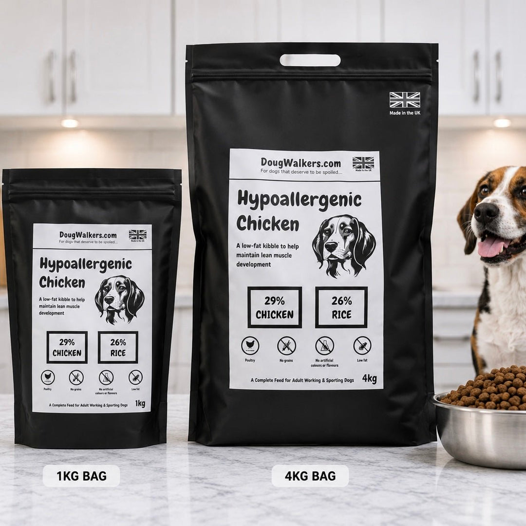 Hypoallergenic Chicken Dog Food UK 4kg – Sensitive Digestion Formula - Doug Walkers
