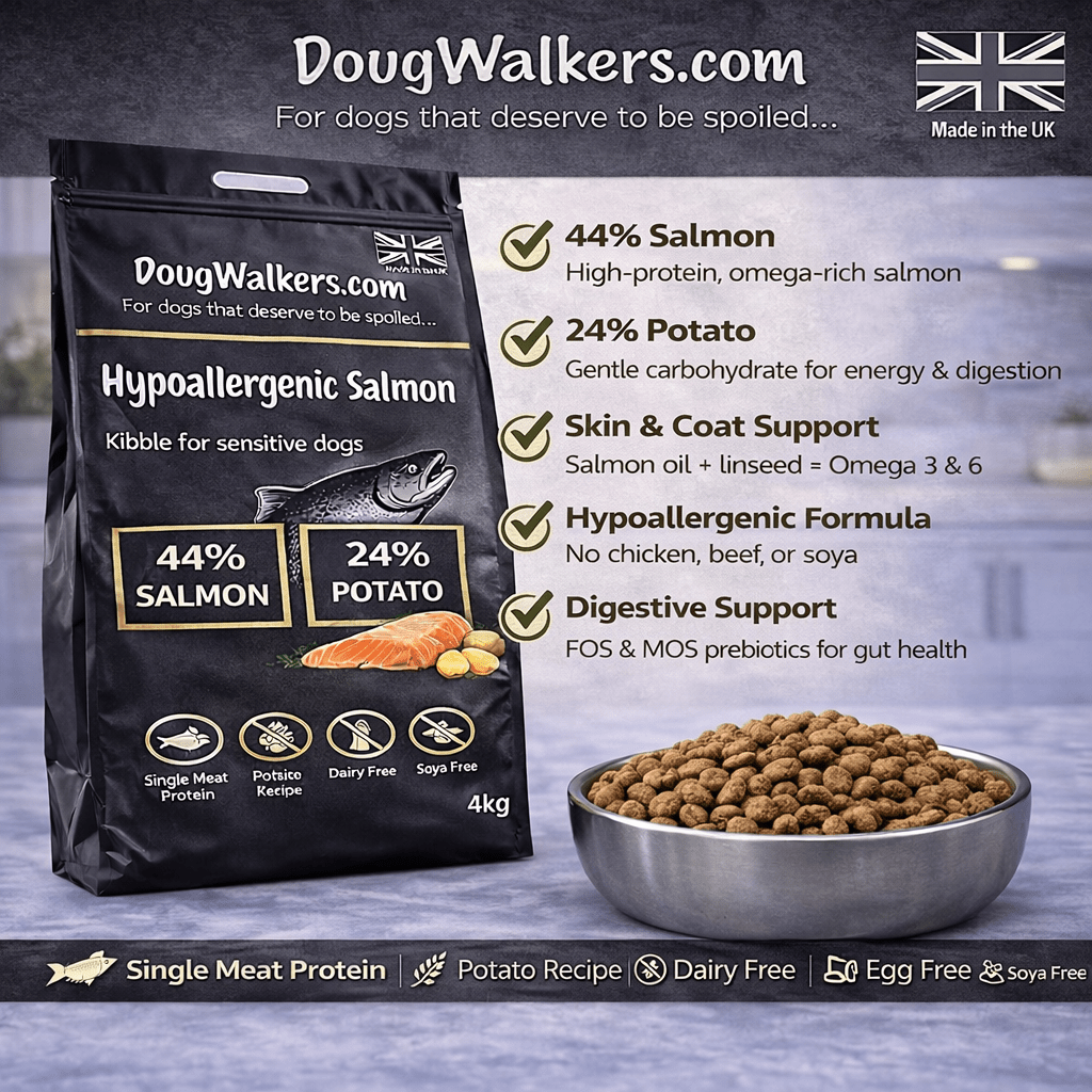 Hypoallergenic Salmon Dog Food UK - 4kg - Doug Walkers