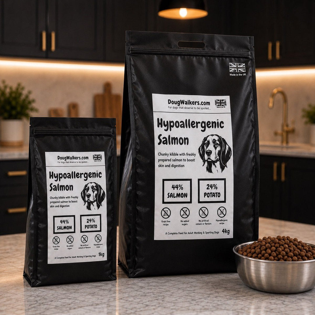Hypoallergenic Salmon Dry Dog Food UK – Skin &amp; Coat Support Formula - Doug Walkers