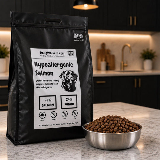 Hypoallergenic Salmon Dry Dog Food UK – Skin &amp; Coat Support Formula - Doug Walkers