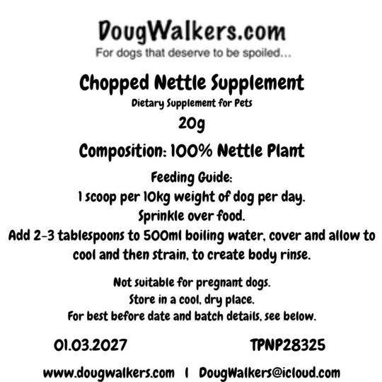 Nettle for Dogs UK – Natural Skin &amp; Seasonal Support Supplement - Doug Walkers