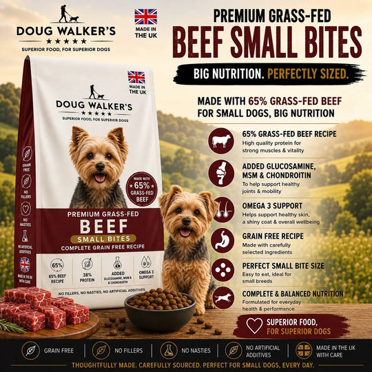 Premium Angus Beef Grain-Free Dry Dog Food - Small Bites | Doug Walkers Signature Recipe - Doug Walkers