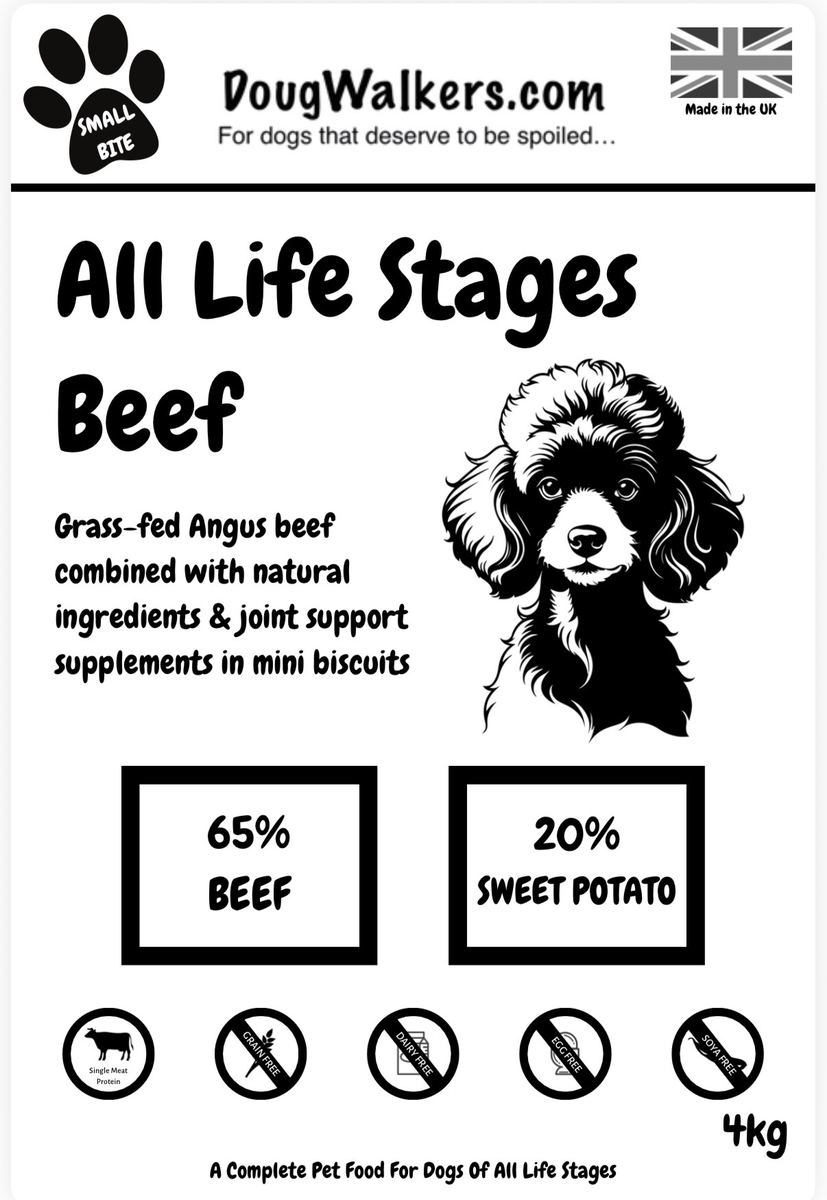 Premium Angus Beef Grain-Free Dry Dog Food - Small Bites | Doug Walkers Signature Recipe - Doug Walkers