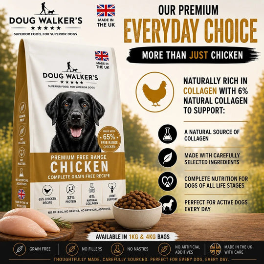 Premium Free Range Chicken Grain-Free Dry Dog Food | Doug Walkers Premium Everyday Choice - Doug Walkers