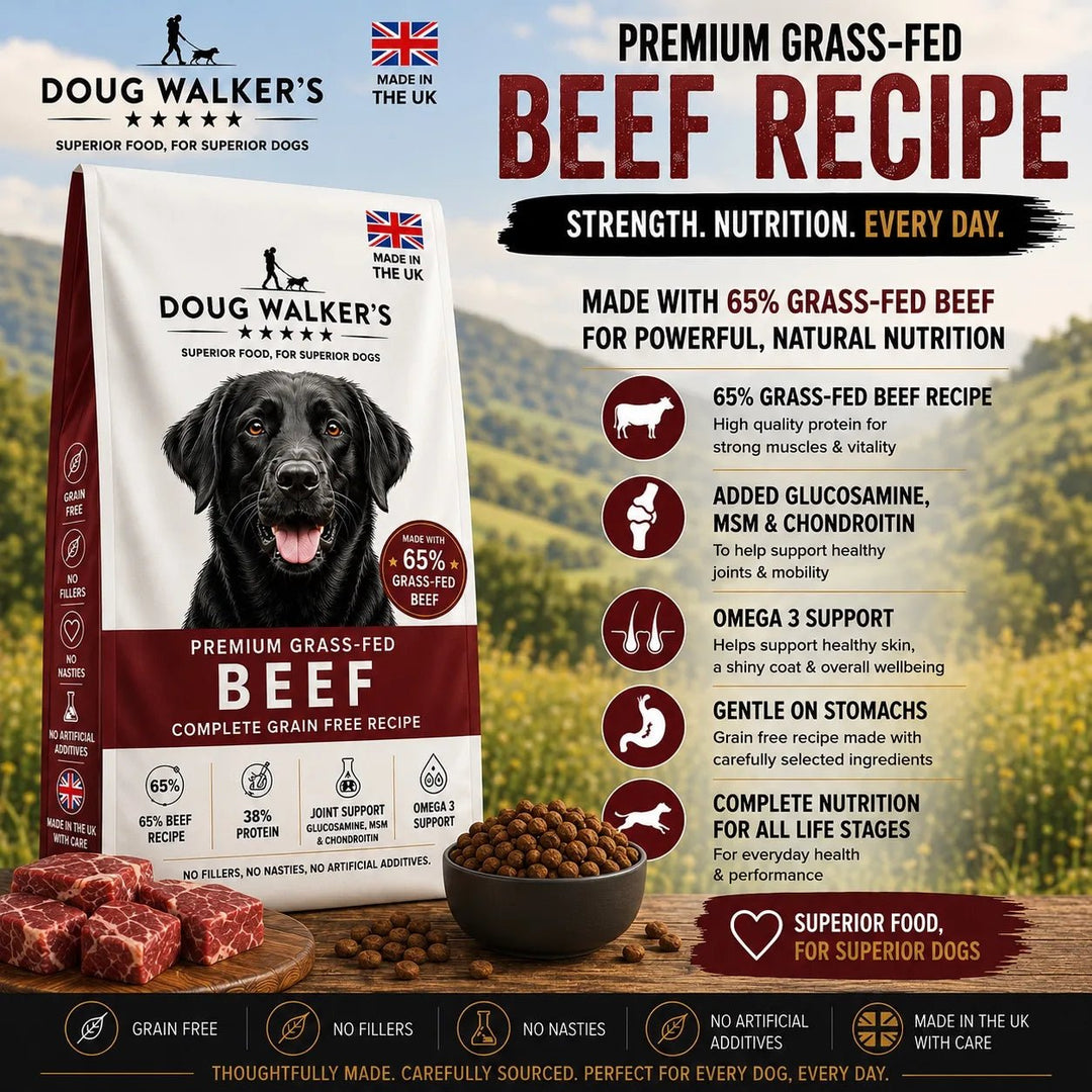Premium Grass-Fed Angus Beef Grain-Free Dry Dog Food | Doug Walkers Signature Recipe - Doug Walkers