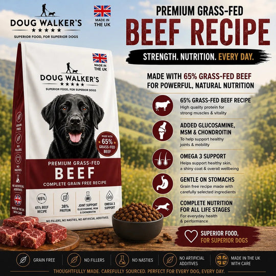 Premium Grass-Fed Angus Beef Grain-Free Dry Dog Food | Doug Walkers Signature Recipe - Doug Walkers