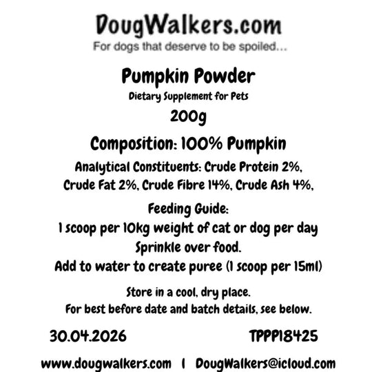 Pumpkin Powder for Dogs UK – Digestive Support Supplement - Doug Walkers