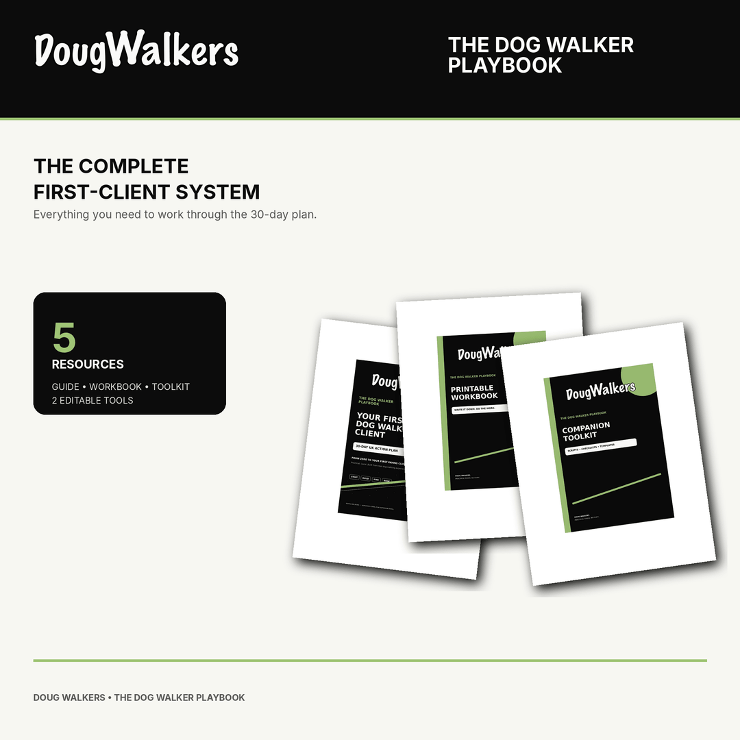 Your First Dog Walking Client – 30-Day UK Action Plan - Doug Walkers